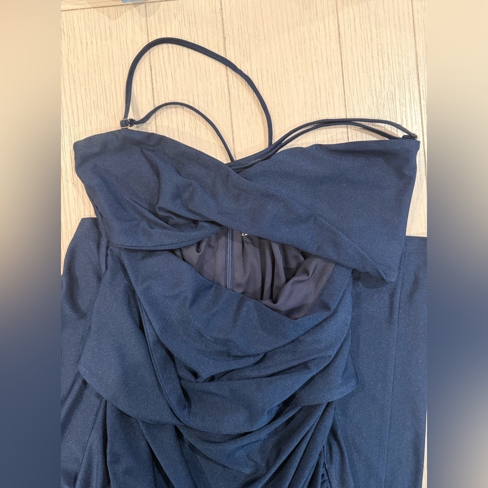 Hello Molly DEAR EMILIA MEET THE QUEEN MAXI DRESS MIDNIGHT BLUE Size Large - Picture 4 of 7